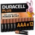 Pack de 12 Pilas AAA Duracell Plus Power Boost DPBLR3B12/ 1.5V/ Alcalinas