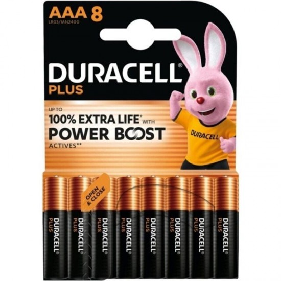 Pack de 8 pilas aaa duracell plus power boost dpblr3b8/ 1.5v/ alcalinas Pack de 8 pilas aaa duracell plus power boost dpblr3b8/ 1.5v/ alcalinas