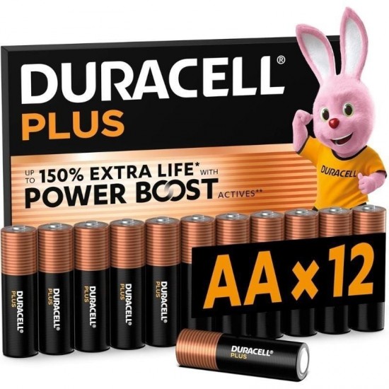 Pack de 12 pilas aa duracell plus power boost dpblr6b12/ 1.5v/ alcalinas