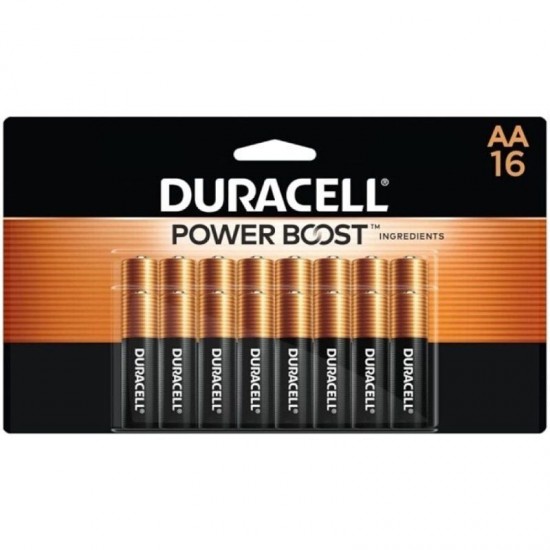 Pack de 16 pilas aa duracell plus power boost dpblr6b16/ 1.5v/ alcalinas