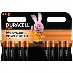 Pack de 8 Pilas AA Duracell Plus Power Boost DPBLR6B8/ 1.5V/ Alcalinas
