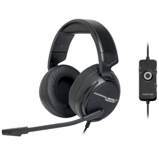 Auriculares gaming con micrófono fonestar win-u/ usb/ negros