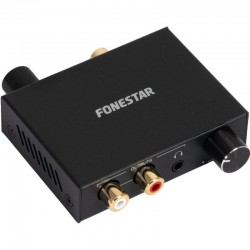 Convertidor de Audio Fonestar FO-42DAV/ Entrada Toslink y RCA/ Salida 2x RCA/ 1x Jack 3.5