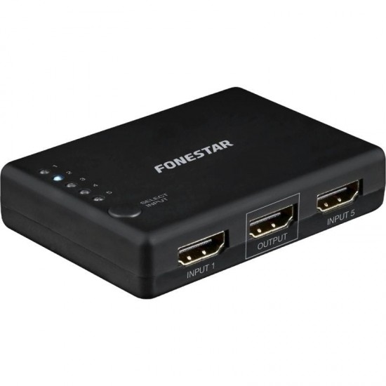 Conmutador hdmi fonestar fo-22sw51/ 5 entradas-1 salida