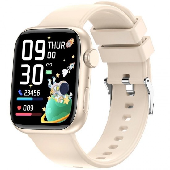 Smartwatch forever igo watch 3 jw-500/ notificaciones/ frecuencia cardíaca/ marfil