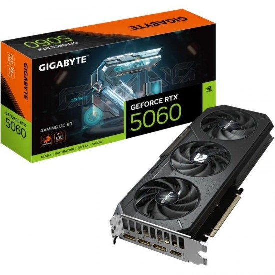 Tarjeta gráfica gigabyte geforce rtx 5060 gaming oc/ 8gb gddr7
