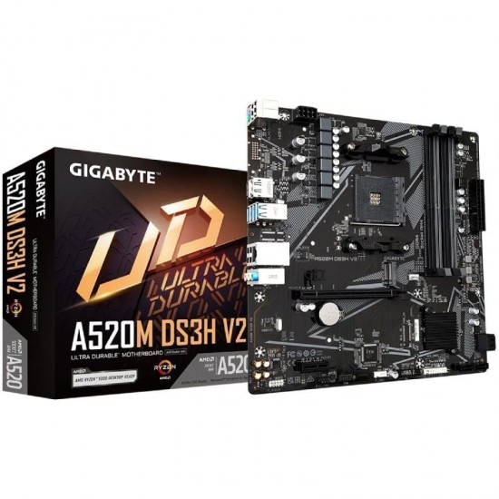 Placa base gigabyte a520m ds3h v2 socket am4/ ddr4/ pcie 3.0/ micro atx