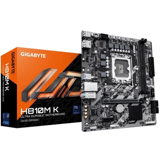 Placa base gigabyte h810m k socket 1851/ ddr5/ pcie 4.0/ micro atx