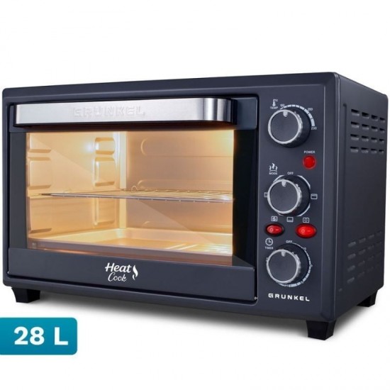 Horno de sobremesa grunkel hr-28cook/ 1600w/ capacidad 28l
