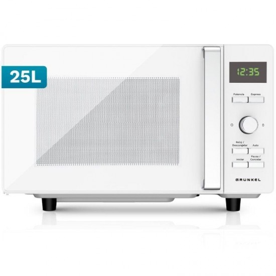 Microondas grunkel mwd-25flat/ 800w/ capacidad 25l/ blanco