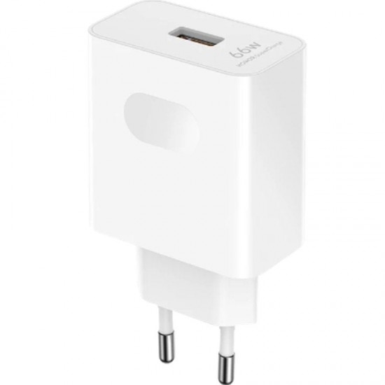 Cargador de pared honor supercharge power adapter (max 66w) white/ 1xusb/ 66w/ blanco