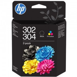 Cartucho de Tinta Original HP nº302 + nº304 Multipack/ Tricolor/ Negro Cartucho de Tinta Original HP nº302 + nº304 Multipack/ Tricolor/ Negro