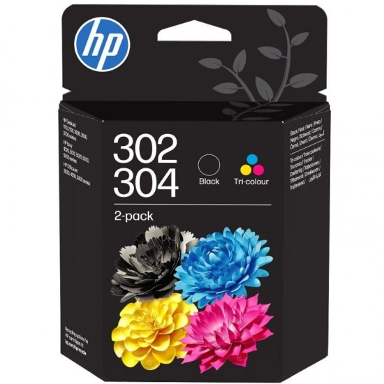Cartucho de tinta original hp nº302 + nº304 multipack/ tricolor/ negro Cartucho de tinta original hp nº302 + nº304 multipack/ tricolor/ negro