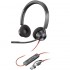 Auriculares Poly Blackwire 3320 para Microsoft Teams USB-C + Adaptador USB-C/A/ con Micrófono/ USB Tipo-C/ Negros
