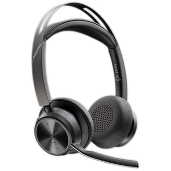 Auriculares inalámbricos polyvoyager focus 2 usb-c-c + adaptador usb-c/a/ con micrófono/ bluetooth/ negros Auriculares inalámbricos polyvoyager focus 2 usb-c-c + adaptador usb-c/a/ con micrófono/ bluetooth/ negros