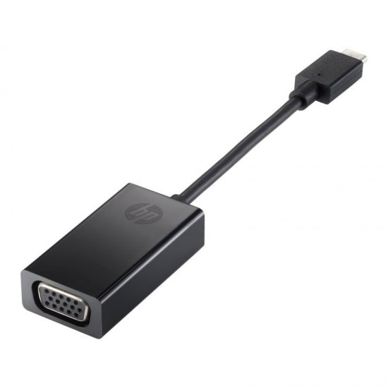 Conversor hp 4sh06aa/ usb tipo-c macho - vga hembra/ 7.6cm/ negro