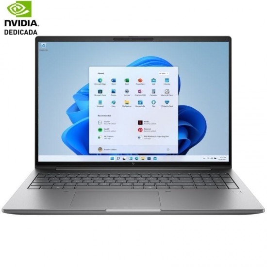 Portátil workstation hp zbook x g1i d70sqet intel core ultra 7-255h/ 32gb/ 1tb ssd/ rtx pro 1000 blackwell/ 16'/ win11 pro