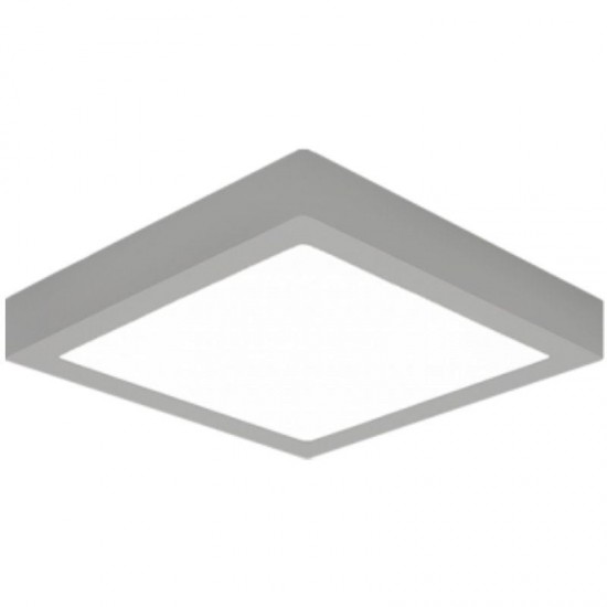 Downlight iglux sup-102413-fs/ cuadrado/ ø170x170x35mm/ potencia 13w/ 1020 lúmenes/ 3000ºk/ plata