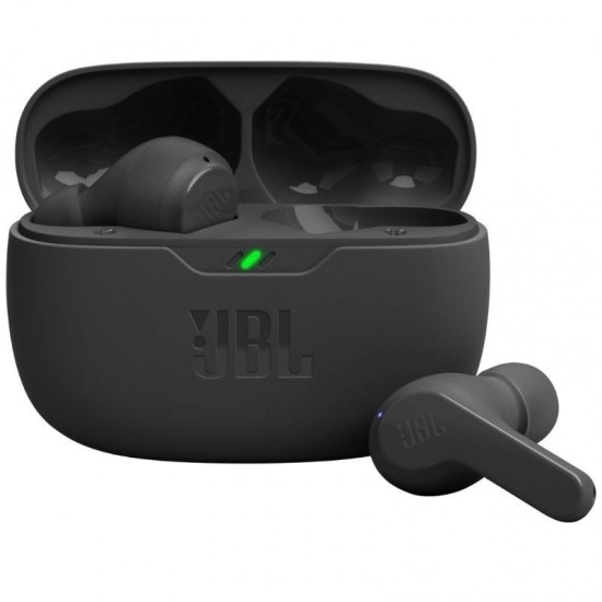 Auriculares bluetooth jbl wave beam con estuche de carga/ autonomía 8h/ negros Auriculares bluetooth jbl wave beam con estuche de carga/ autonomía 8h/ negros