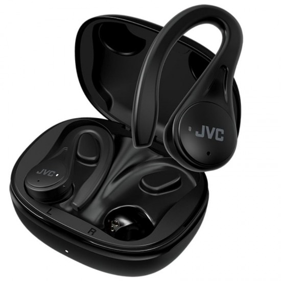 Auriculares bluetooth jvc ha-ec25t con estuche de carga/ autonomía 7.5h/ negros