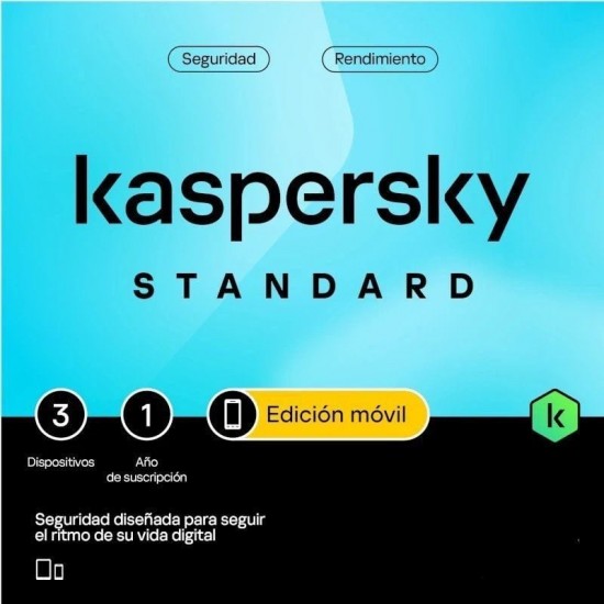 Kaspersky standard mobile para android/ 3 dispositivos/ 1 año