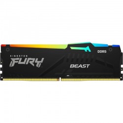 Memoria RAM Kingston FURY Beast RGB 8GB/ DDR5/ 5600MHz/ 1.25V/ CL40/ DIMM