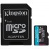 Tarjeta de Memoria Kingston CANVAS Go! Plus 512GB microSD XC con Adaptador/ Clase 10/ 200MBs