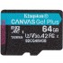 Tarjeta de Memoria Kingston CANVAS Select Plus 64GB microSD XC/ Clase 10/ 200MBs