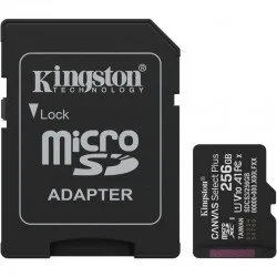 Tarjeta de Memoria Kingston CANVAS Select Plus 256GB microSD XC con Adaptador/ Clase 10/ 150MBs