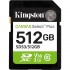 Tarjeta de Memoria Kingston CANVAS Select Plus 512GB SD XC/ Clase 10/ 150MBs