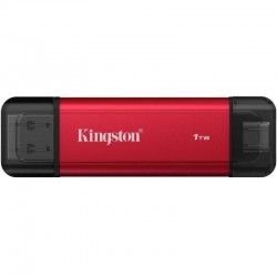 Disco Externo SSD Kingston Dual Portable SSD 1TB/ USB Tipo-C y USB 3.2/ Rojo