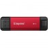 Disco Externo SSD Kingston Dual Portable SSD 2TB/ USB Tipo-C y USB 3.2/ Rojo