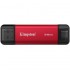 Disco Externo SSD Kingston Dual Portable SSD 512GB/ USB Tipo-C y USB 3.2/ Rojo