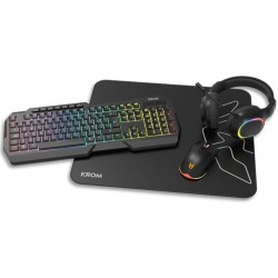 Pack Gaming Krom Kenta/ Teclado RGB + Ratón + Alfombrilla + Auriculares Pack Gaming Krom Kenta/ Teclado RGB + Ratón + Alfombrilla + Auriculares