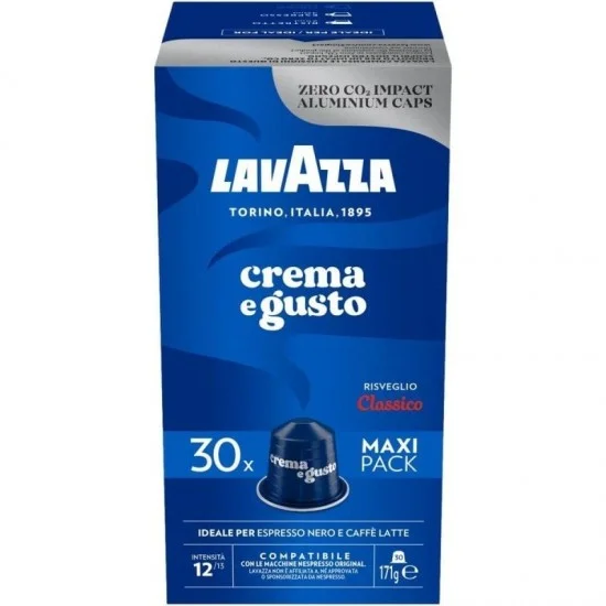 Cápsula lavazza crema e gusto clásico para cafeteras nespresso/ caja de 30 Cápsula lavazza crema e gusto clásico para cafeteras nespresso/ caja de 30