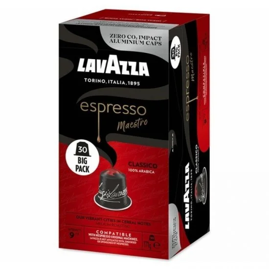 Cápsula lavazza espresso maestro clásico para cafeteras nespresso/ caja de 30 Cápsula lavazza espresso maestro clásico para cafeteras nespresso/ caja de 30
