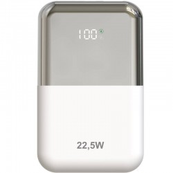 Powerbank 10000mAh Leotec LEPOW22W10WS/ 22.5W/ Blanco y Plata/ Incluye Cable USB Tipo-C Powerbank 10000mAh Leotec LEPOW22W10WS/ 22.5W/ Blanco y Plata/ Incluye Cable USB Tipo-C