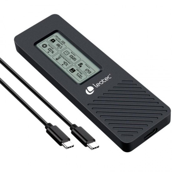 Caja externa para disco ssd m.2 nvme leotec lem2ext01/ usb 3.2/ con pantalla lcd Caja externa para disco ssd m.2 nvme leotec lem2ext01/ usb 3.2/ con pantalla lcd