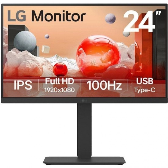 Monitor profesional lg 24ba750-b 23.8'/ full hd/ multimedia/ negro