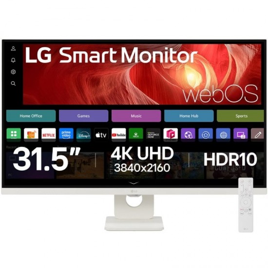 Smart monitor lg 32u721sa-w 31.5'/ 4k/ multimedia/ smart tv/ blanco