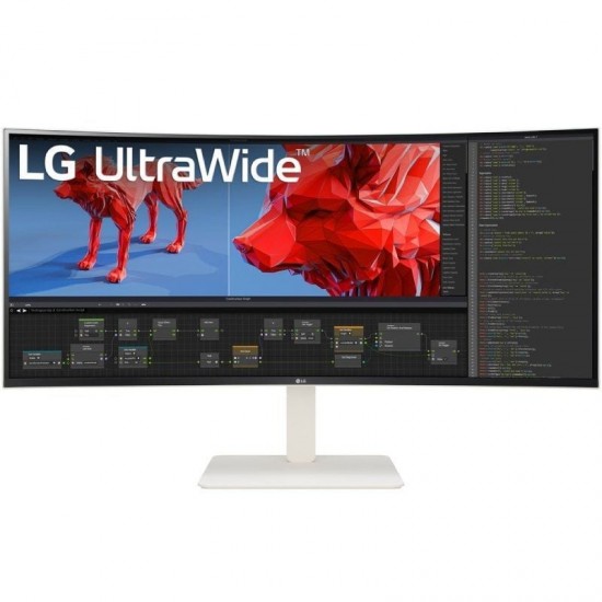 Monitor profesional ultrapanorámico curvo lg 38br85qc-w 38'/ wqhd+/ multimedia/ regulable en altura/ blanco