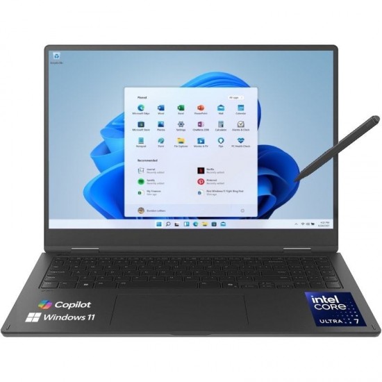 Portátil convertible lg gram pro 16t90tp-k.ad88b intel core ultra 7-255h/ 32gb/ 1tb ssd/ 16' táctil/ win11