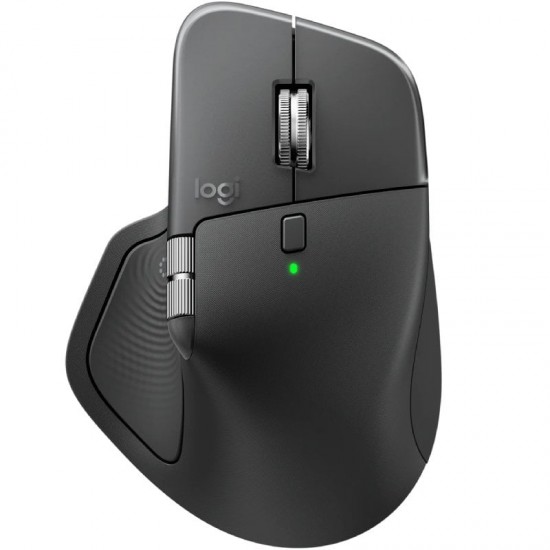 Ratón ergonómico inalámbrico logitech mx master 4/ batería recargable/ hasta 8000 dpi/ grafito