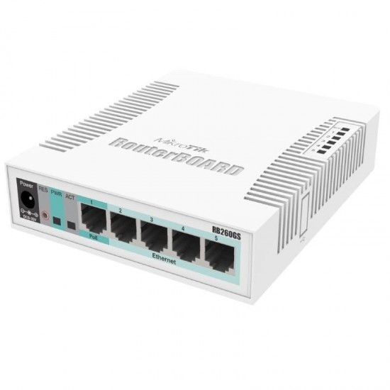 Switch mikrotik css106-5g-1s 6 puertos/ rj45 10/100/1000/ sfp/ poe Switch mikrotik css106-5g-1s 6 puertos/ rj45 10/100/1000/ sfp/ poe