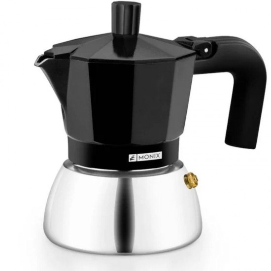 Cafetera italiana monix induction inox m863006/ 6 tazas/ negra Cafetera italiana monix induction inox m863006/ 6 tazas/ negra
