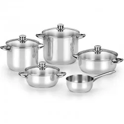 Pack Batería de Cocina Monix Optima2 M450001/ Cazo Ø16cm/ Ollas Ø20 - 24cm/ Cacerolas Ø20 - 24cm/ Acero Inoxidable/ Apta para Inducción Pack Batería de Cocina Monix Optima2 M450001/ Cazo Ø16cm/ Ollas Ø20 - 24cm/ Cacerolas Ø20 - 24cm/ Acero Inoxidable/ Apta para Inducción