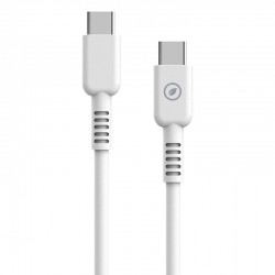 Cable USB 2.0 Tipo-C Muvit For Change MCUSC0008/ USB Tipo-C Macho - USB Tipo-C/ Hasta 60W/ 480Mbps/ 1.2m/ Blanco