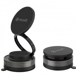 Soporte de Smartphone para Coche Muvit For Change MCCHL0035/ Negro