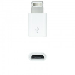 Adaptador Micro USB 2.0 Lightning Nanocable 10.10.4100/ Micro USB Hembra - Lightning Macho/ Blanco