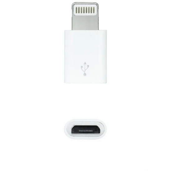 Adaptador micro usb 2.0 lightning nanocable 10.10.4100/ micro usb hembra - lightning macho/ blanco Adaptador micro usb 2.0 lightning nanocable 10.10.4100/ micro usb hembra - lightning macho/ blanco